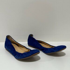Jcrew Cece Suede Ballet Flats Cobalt Blue Size 8